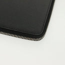 CELINE Travel Case Leather Black Silver Auth 140218-16