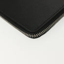 CELINE Travel Case Leather Black Silver Auth 140218-17