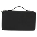 CELINE Travel Case Leather Black Silver Auth 140218-2