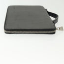 CELINE Travel Case Leather Black Silver Auth 140218-3