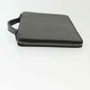 CELINE Travel Case Leather Black Silver Auth 140218-4