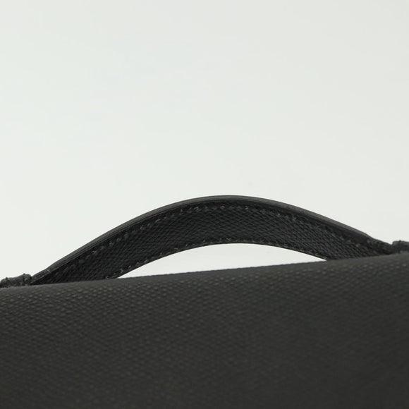 CELINE Travel Case Leather Black Silver Auth 140218