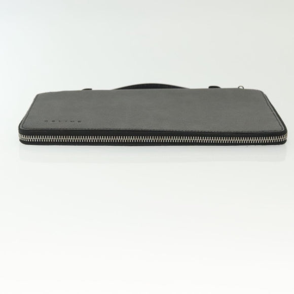 CELINE Travel Case Leather Black Silver Auth 140218