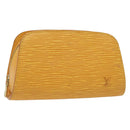 LOUIS VUITTON Epi Dauphine PM Pouch Yellow M48449 LV Auth 140220-1