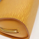 LOUIS VUITTON Epi Dauphine PM Pouch Yellow M48449 LV Auth 140220-15
