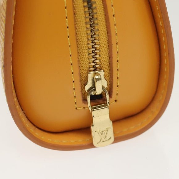 LOUIS VUITTON Epi Dauphine PM Pouch Yellow M48449 LV Auth 140220