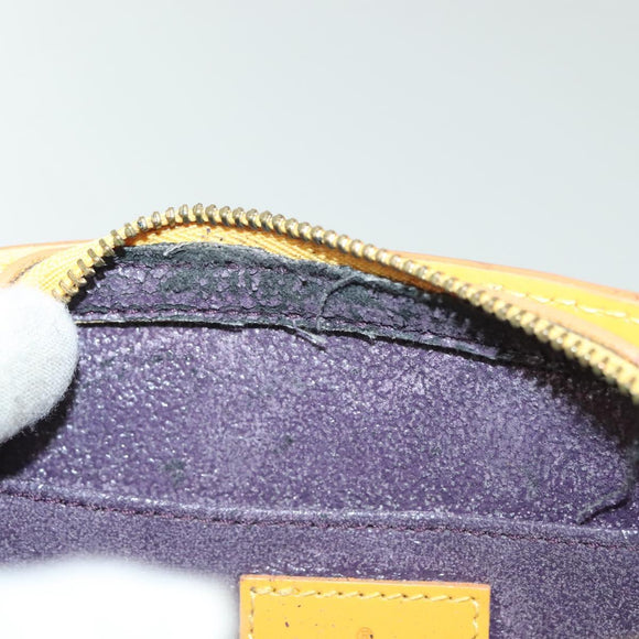 LOUIS VUITTON Epi Dauphine PM Pouch Yellow M48449 LV Auth 140220