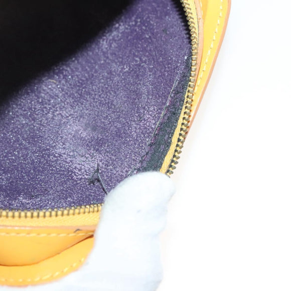 LOUIS VUITTON Epi Dauphine PM Pouch Yellow M48449 LV Auth 140220