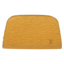 LOUIS VUITTON Epi Dauphine PM Pouch Yellow M48449 LV Auth 140220-13