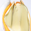 LOUIS VUITTON Monogram Vernis Motto Pouch Lime Yellow M91059 LV Auth 140221-20