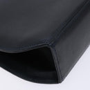 Salvatore Ferragamo Gancini Chain Shoulder Bag Leather Navy Gold Auth 140222-14