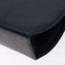 Salvatore Ferragamo Gancini Chain Shoulder Bag Leather Navy Gold Auth 140222-15