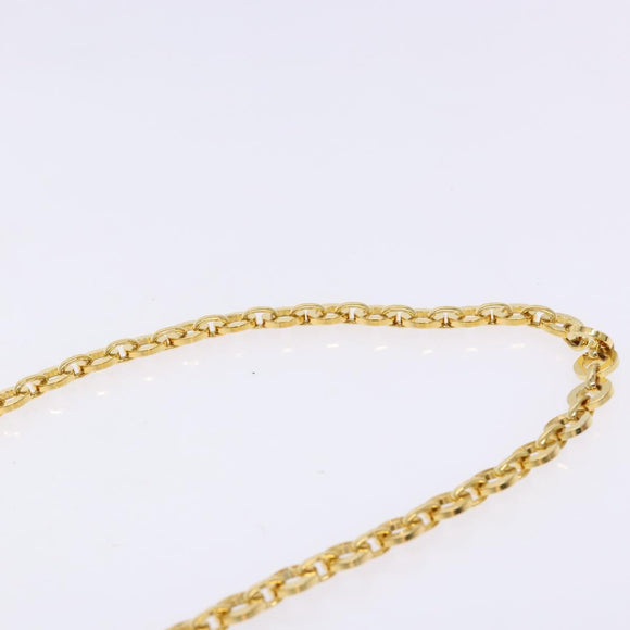 Salvatore Ferragamo Gancini Chain Shoulder Bag Leather Navy Gold Auth 140222