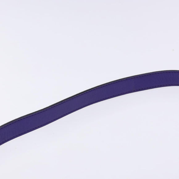 CELINE Hand Bag Leather 2way Purple Gold Auth 140223