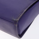 CELINE Hand Bag Leather 2way Purple Gold Auth 140223-9