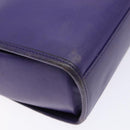 CELINE Hand Bag Leather 2way Purple Gold Auth 140223-18