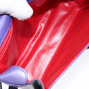 CELINE Hand Bag Leather 2way Purple Gold Auth 140223-11