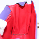 CELINE Hand Bag Leather 2way Purple Gold Auth 140223-20