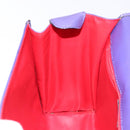 CELINE Hand Bag Leather 2way Purple Gold Auth 140223-21