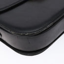 CELINE Shoulder Bag Leather Black Gold Auth 140224-14