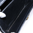 CELINE Shoulder Bag Leather Black Gold Auth 140224-22