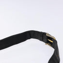 CELINE Shoulder Bag Leather Black Gold Auth 140224-8