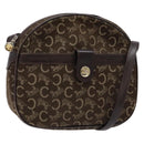 CELINE C Sulky Shoulder Bag Canvas Brown Auth 140225-1