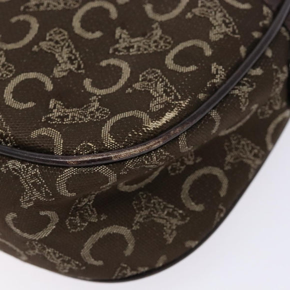 CELINE C Sulky Shoulder Bag Canvas Brown Auth 140225