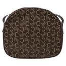 CELINE C Sulky Shoulder Bag Canvas Brown Auth 140225-3