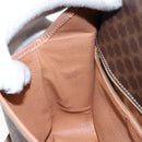 CELINE Macadam Canvas Circle Shoulder Bag PVC Leather Brown Gold Auth 140226-20