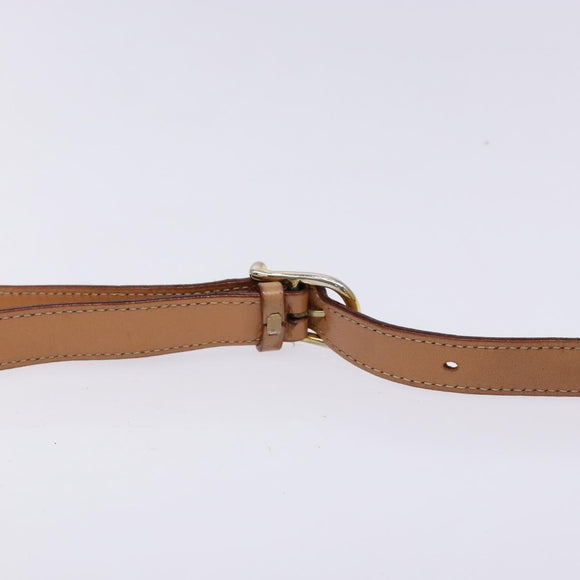 CELINE Macadam Canvas Circle Schultertasche PVC Leder Braun Gold Auth 140226