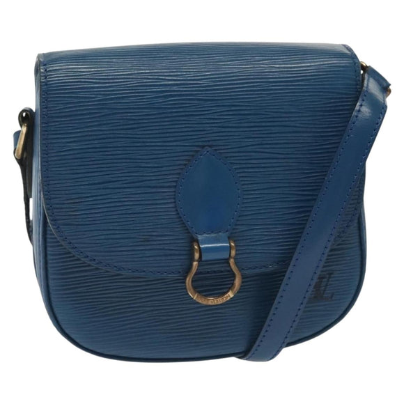 LOUIS VUITTON Epi Saint Cloud PM Shoulder Bag Blue M52195 LV Auth 140230