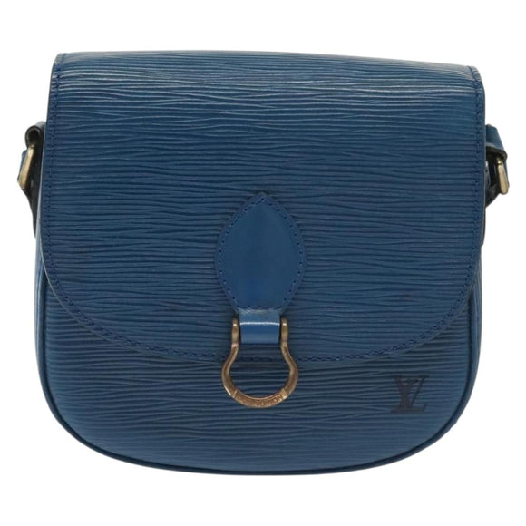 LOUIS VUITTON Epi Saint Cloud PM Shoulder Bag Blue M52195 LV Auth 140230