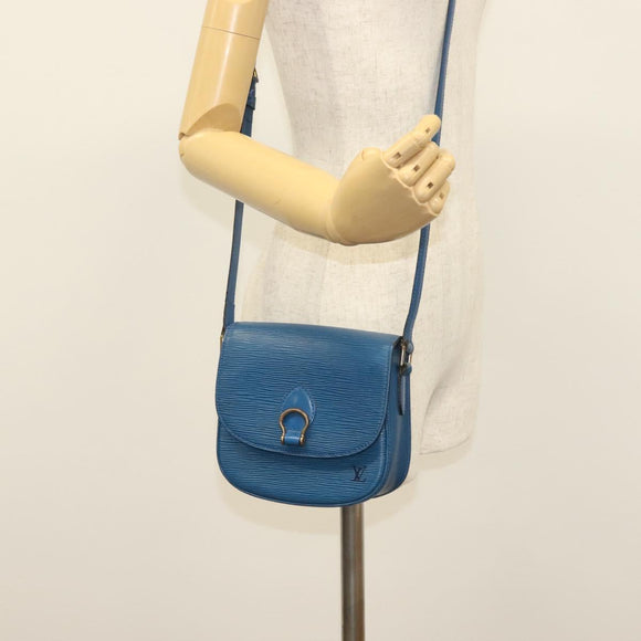 LOUIS VUITTON Epi Saint Cloud PM Shoulder Bag Blue M52195 LV Auth 140230