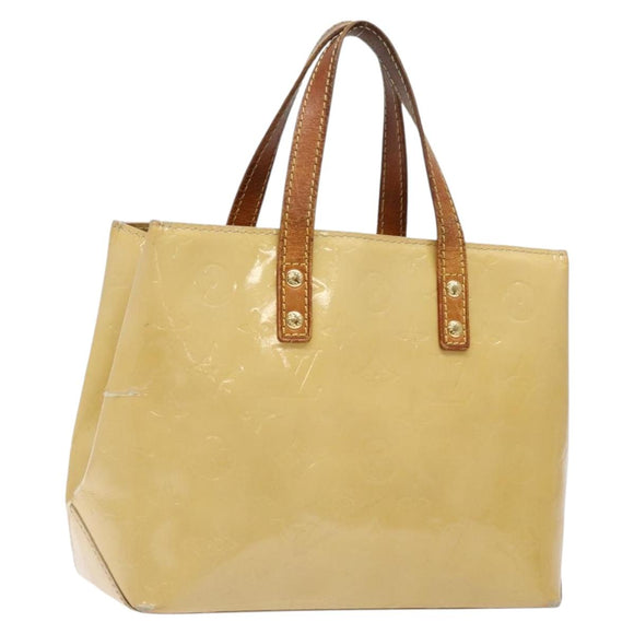 LOUIS VUITTON Monogram Vernis Reade PM Hand Bag Beige M91334 LV Auth 140231