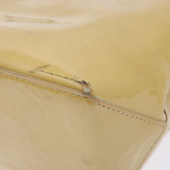 LOUIS VUITTON Monogram Vernis Reade PM Hand Bag Beige M91334 LV Auth 140231