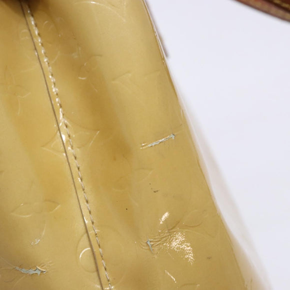 LOUIS VUITTON Monogram Vernis Reade PM Hand Bag Beige M91334 LV Auth 140231