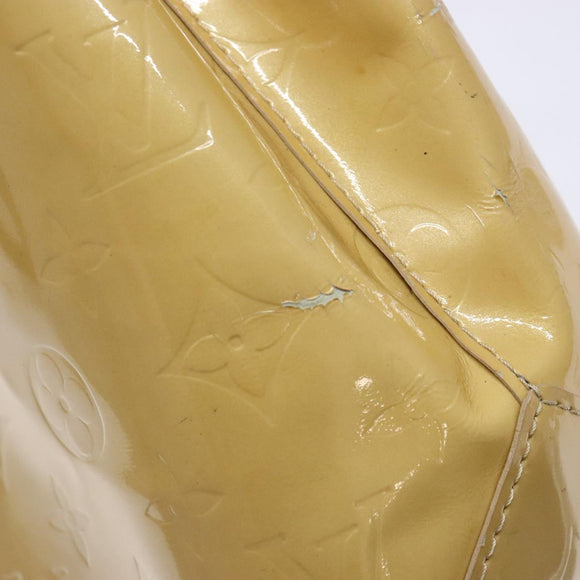 LOUIS VUITTON Monogram Vernis Reade PM Hand Bag Beige M91334 LV Auth 140231