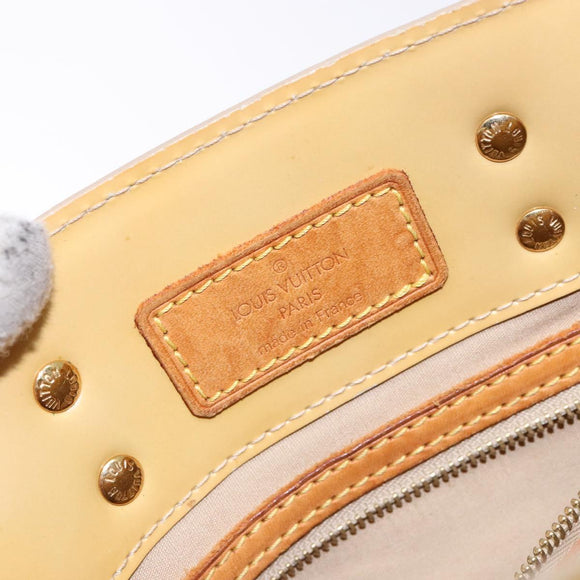 LOUIS VUITTON Monogram Vernis Reade PM Hand Bag Beige M91334 LV Auth 140231