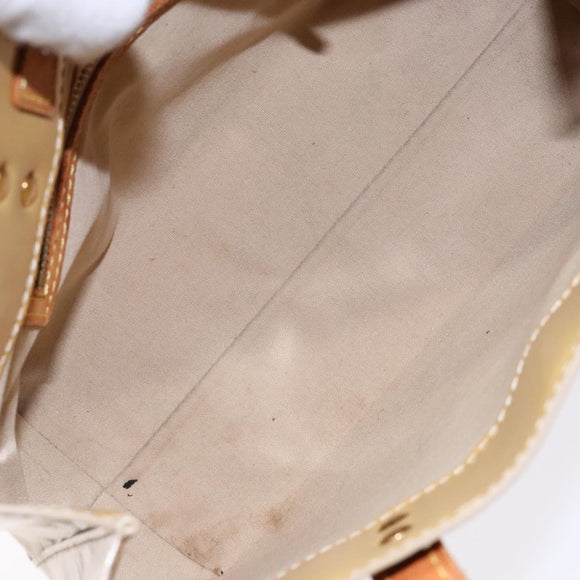LOUIS VUITTON Monogram Vernis Reade PM Hand Bag Beige M91334 LV Auth 140231