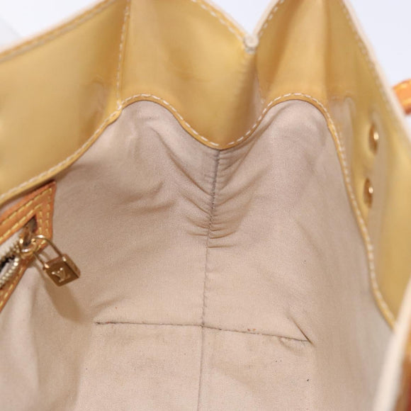 LOUIS VUITTON Monogram Vernis Reade PM Hand Bag Beige M91334 LV Auth 140231