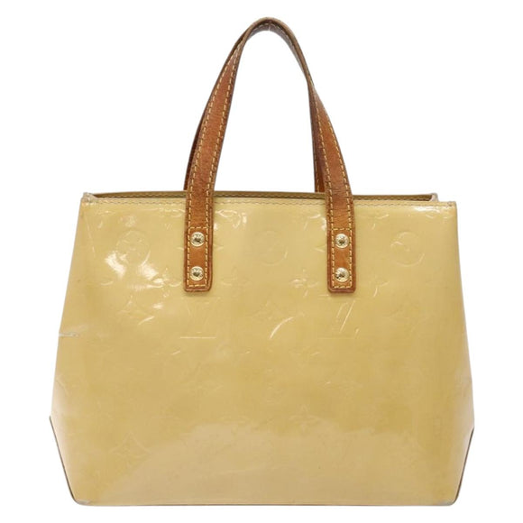 LOUIS VUITTON Monogram Vernis Reade PM Hand Bag Beige M91334 LV Auth 140231