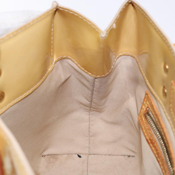 LOUIS VUITTON Monogram Vernis Reade PM Hand Bag Beige M91334 LV Auth 140231