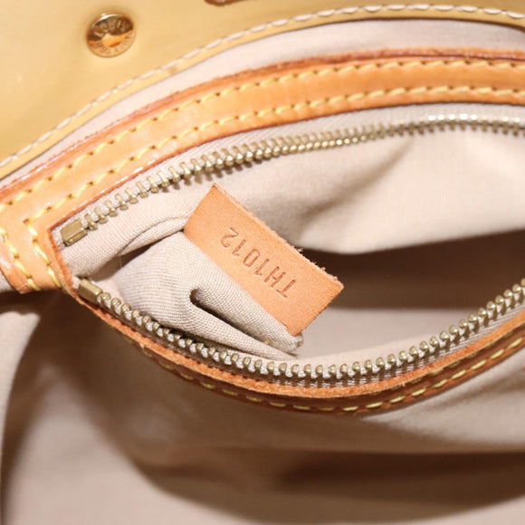 LOUIS VUITTON Monogram Vernis Reade PM Hand Bag Beige M91334 LV Auth 140231