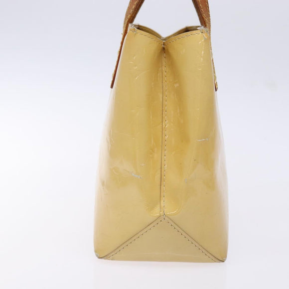 LOUIS VUITTON Monogram Vernis Reade PM Hand Bag Beige M91334 LV Auth 140231