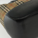 Burberrys Nova Check Shoulder Bag Canvas Leather Beige Auth 140233-16
