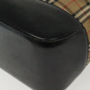 Burberrys Nova Check Shoulder Bag Canvas Leather Beige Auth 140233-17