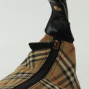 Burberrys Nova Check Shoulder Bag Canvas Leather Beige Auth 140233-10