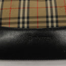 Burberrys Nova Check Shoulder Bag Canvas Leather Beige Auth 140233-19