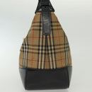 Burberrys Nova Check Shoulder Bag Canvas Leather Beige Auth 140233-5